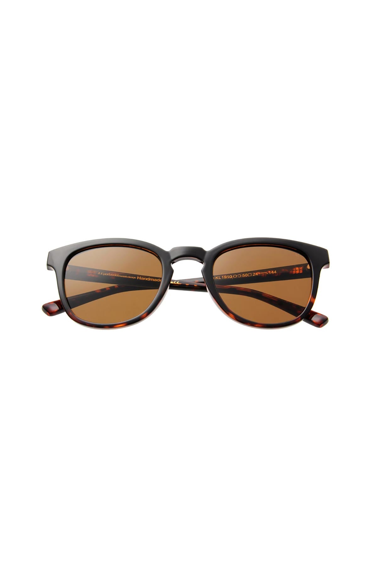 A Kjaerbede Bate Sunglasses In Black Demi Tortoise