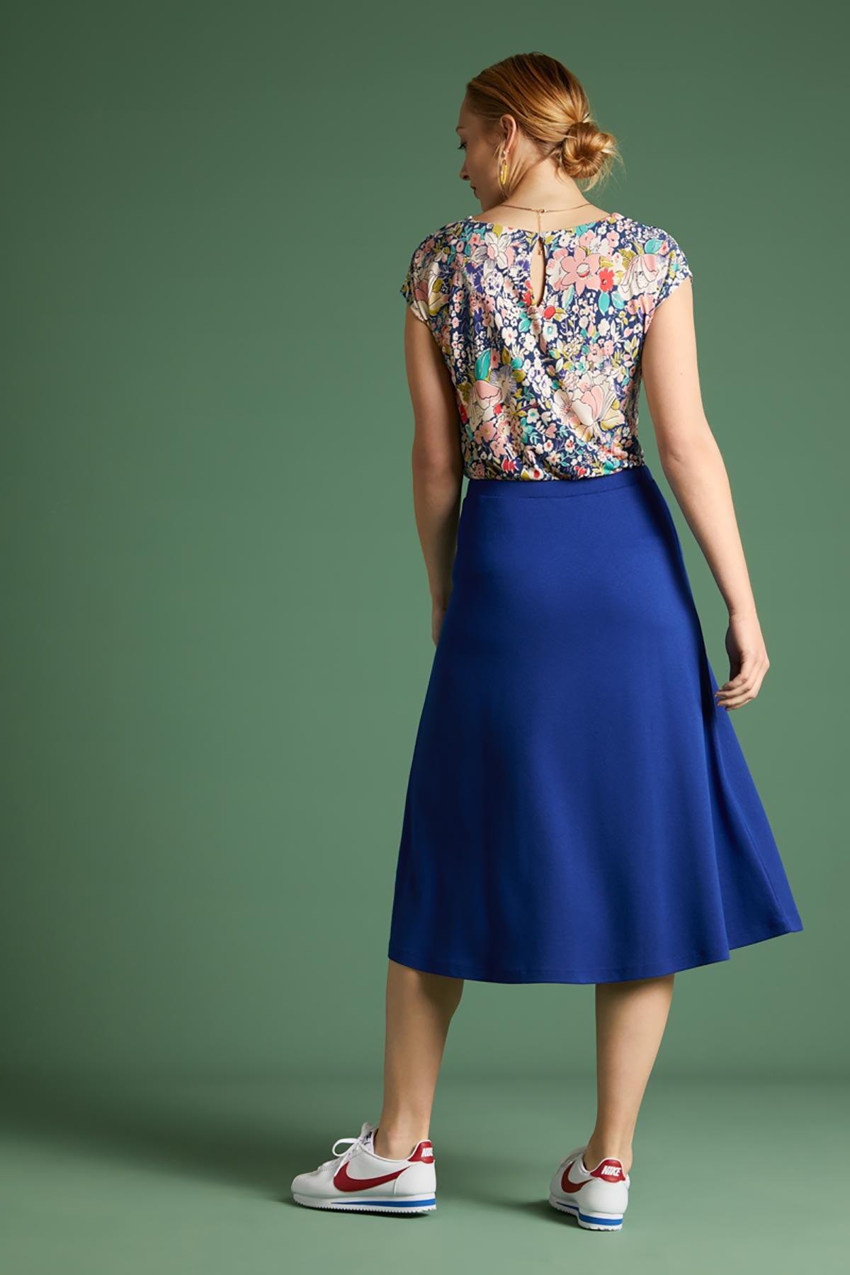 Capitola Blue Short Sleeve Smart Casual Summer Top | Occasion Party Top