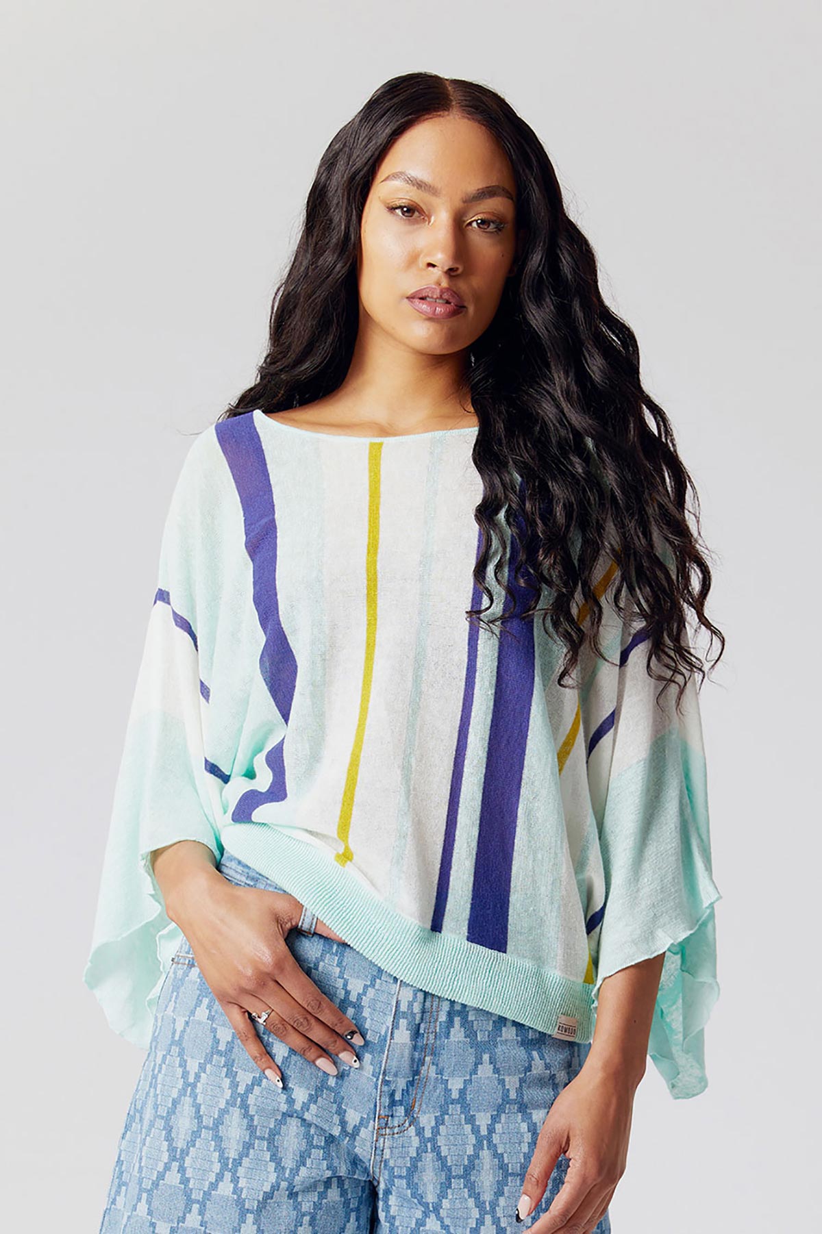 Komodo Faa Organic Cotton Top In Turquoise