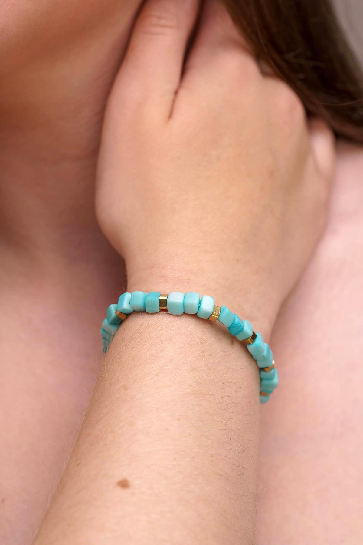 Pretty Pink Eco-Jewellery Blue Friendship Tagua Bracelet