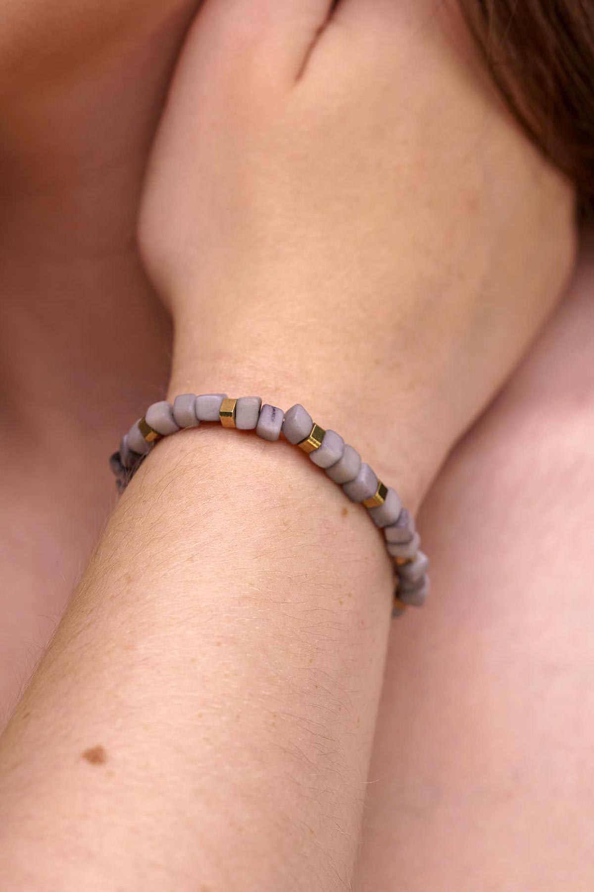 Pretty Pink Eco-Jewellery Grey Friendship Tagua Bracelet