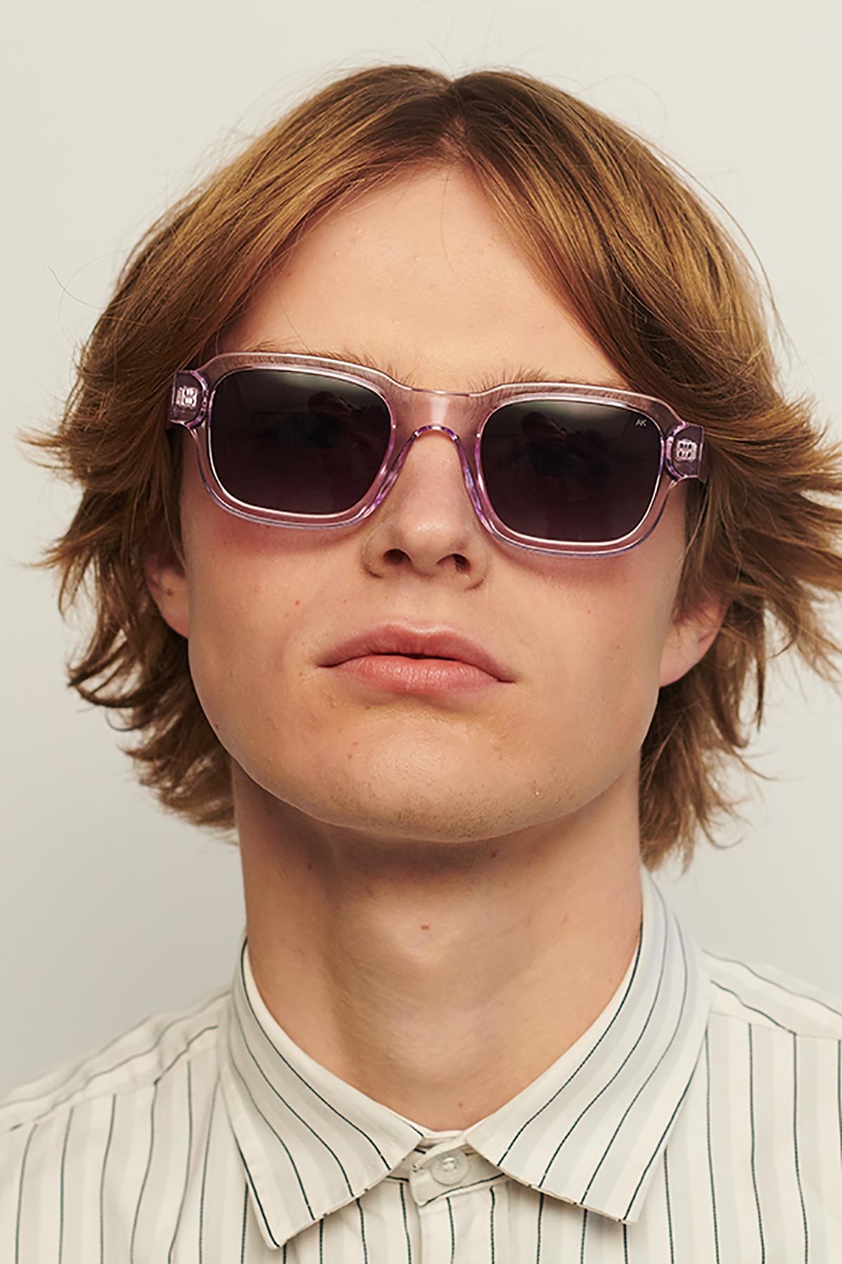 A Kjaerbede Halo Sunglasses In Lavender Transparent