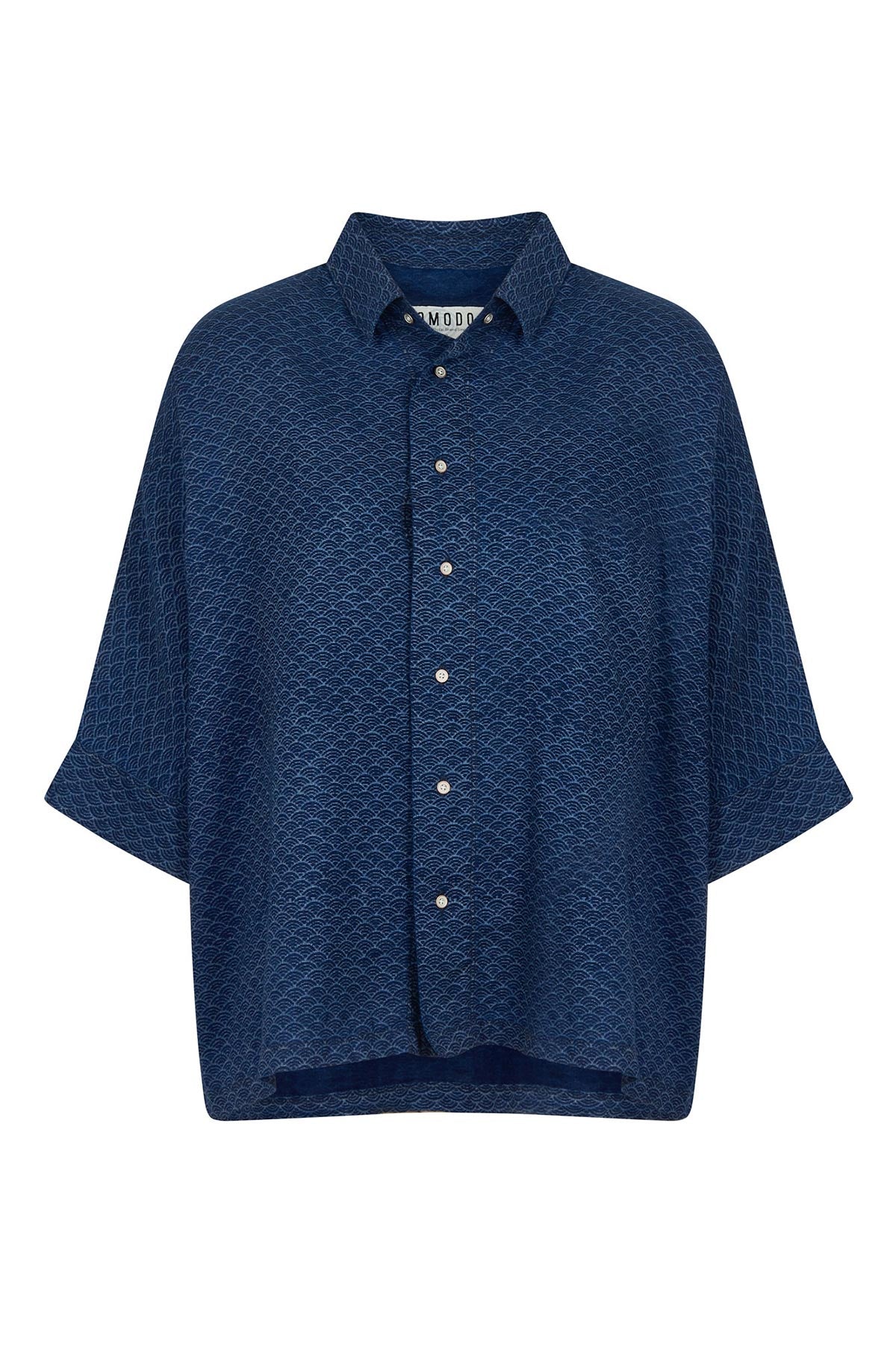 JAPAN Kimono Organic Cotton Shirt Indigo Dark by Komodo
