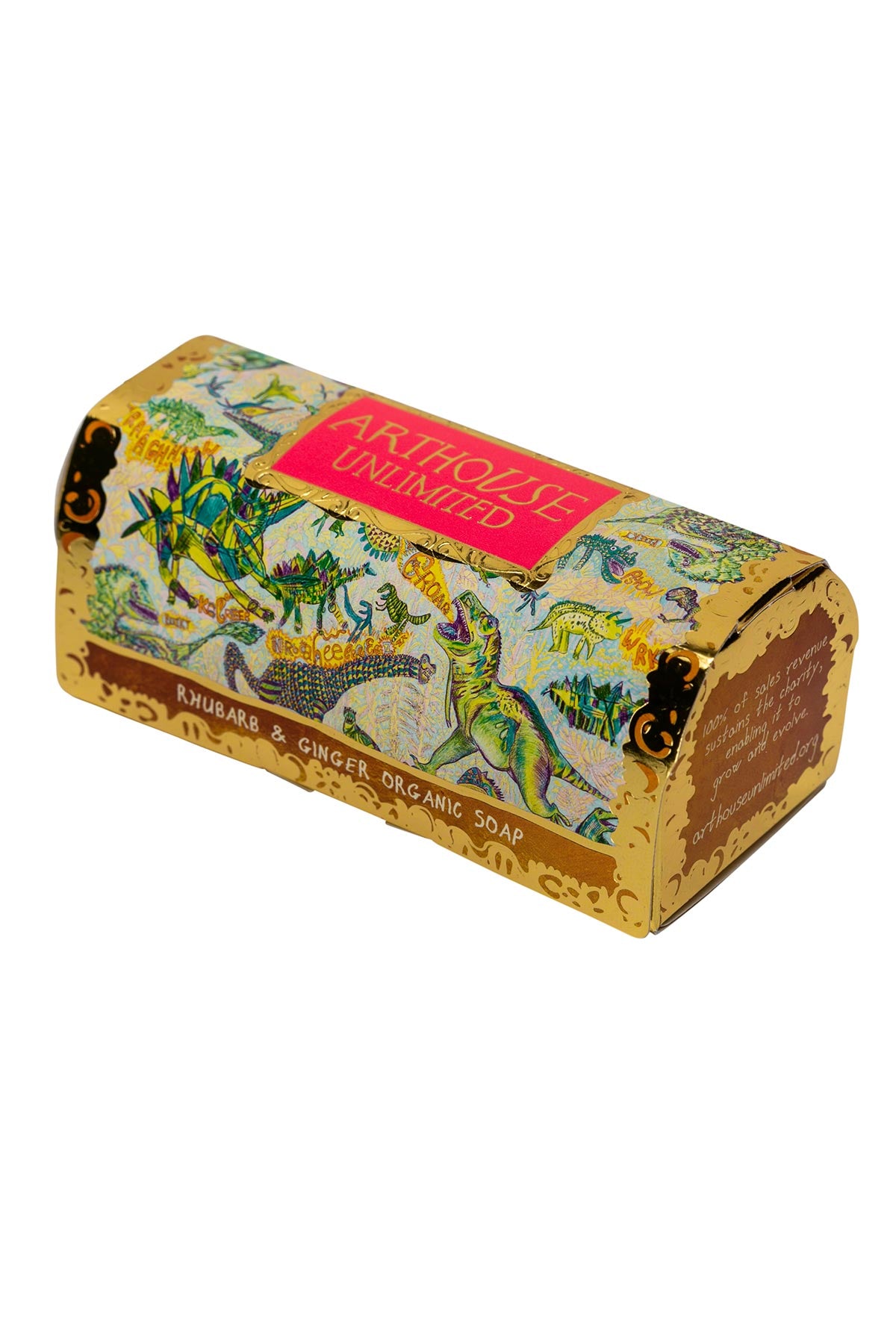 Arthouse Unlimited Dinosaurs Triple Milled Organic Soap | Rhubarb + Ginger