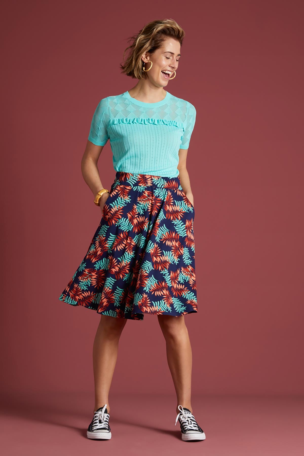 Serena Knee Length Casual Summer Skirt | Occassion Party Skirt
