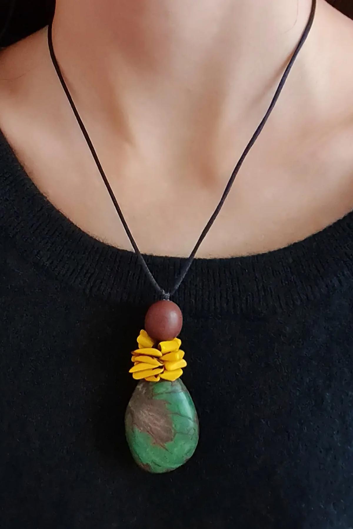 Pretty Pink Eco-Jewellery Tapajos Pendant Necklace - Brazuca