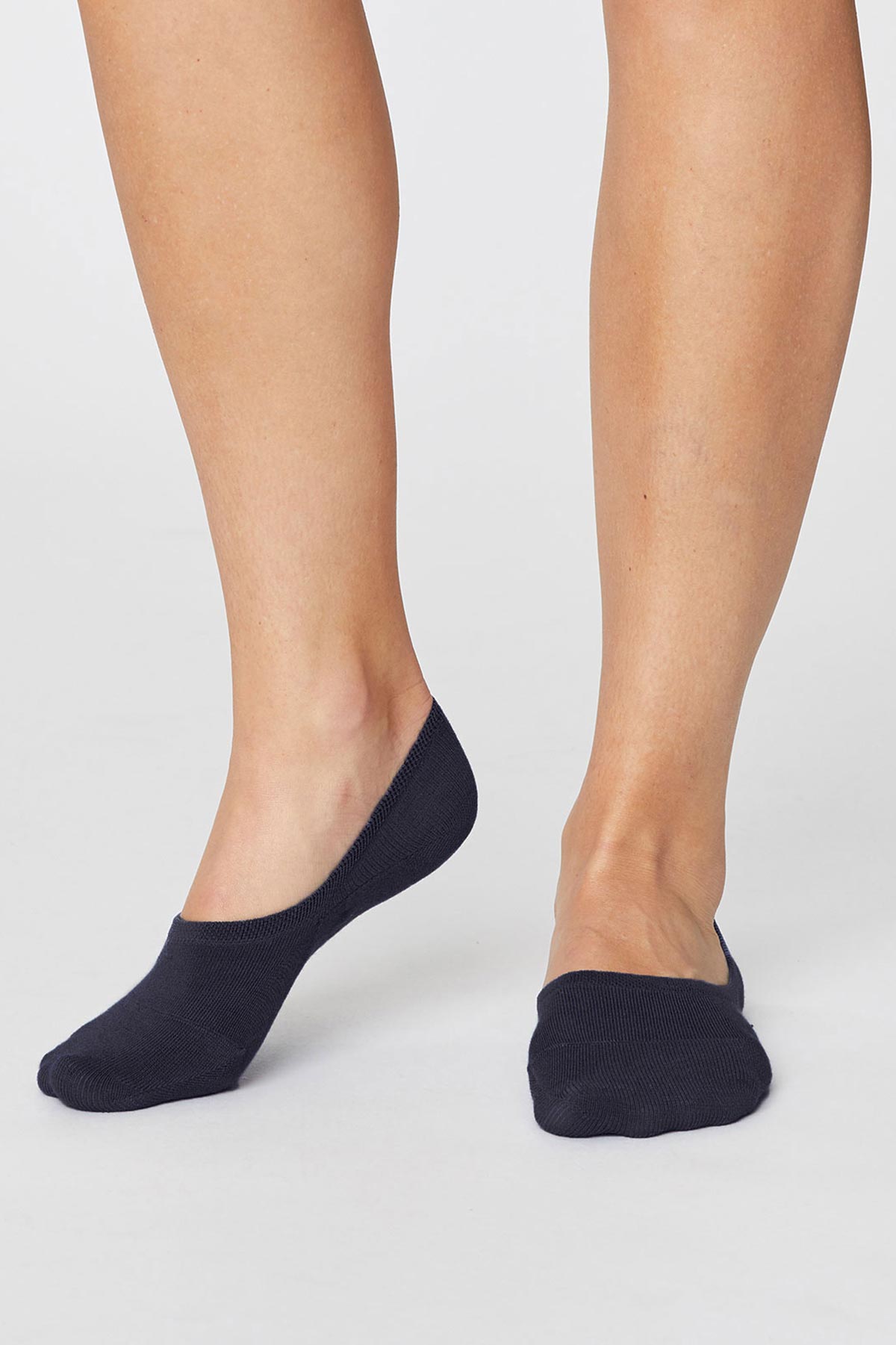 Slip-On No-Show Grounding Socks • Black Organic Cotton