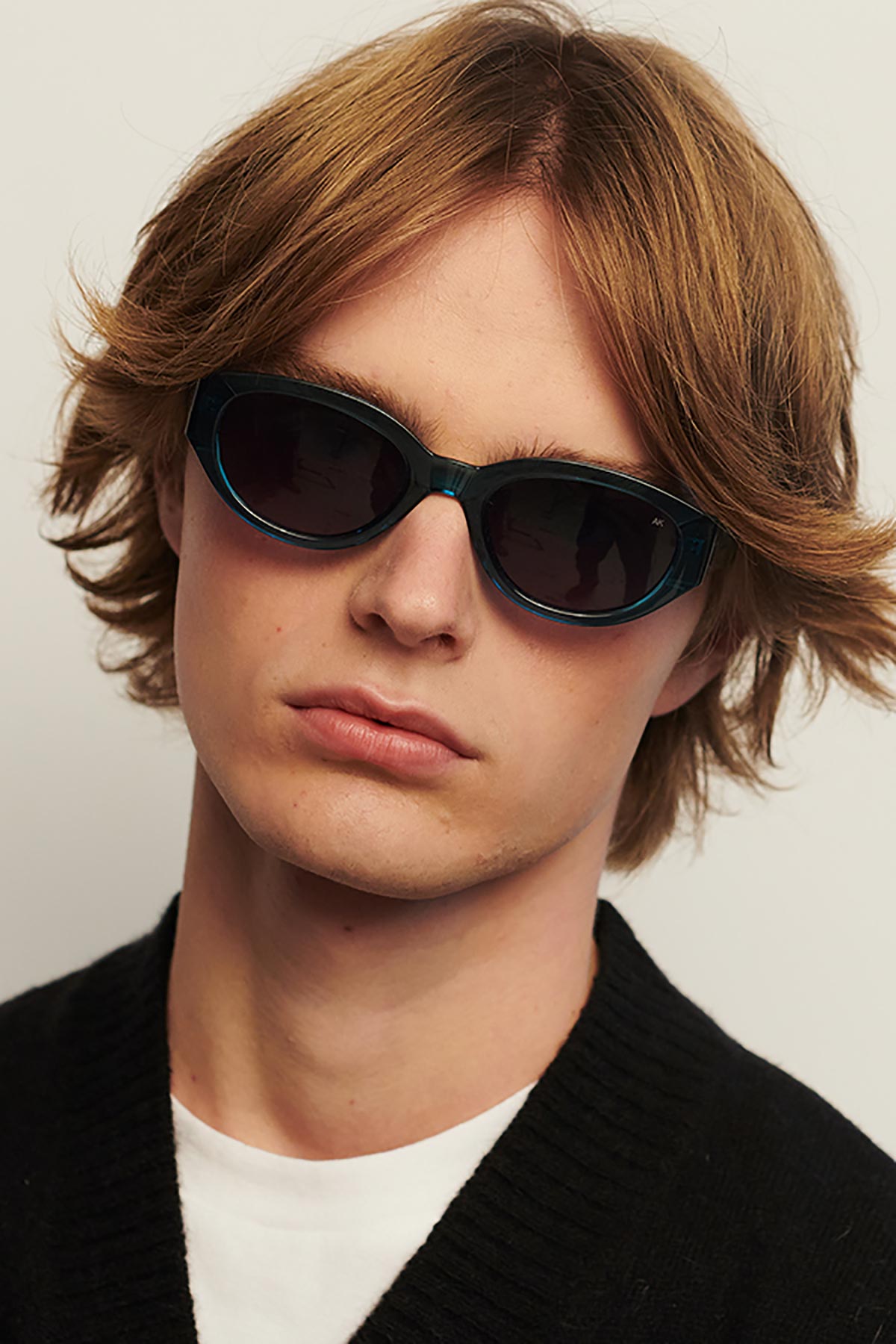 A Kjaerbede Winnie Sunglasses In Petroleum Transparent