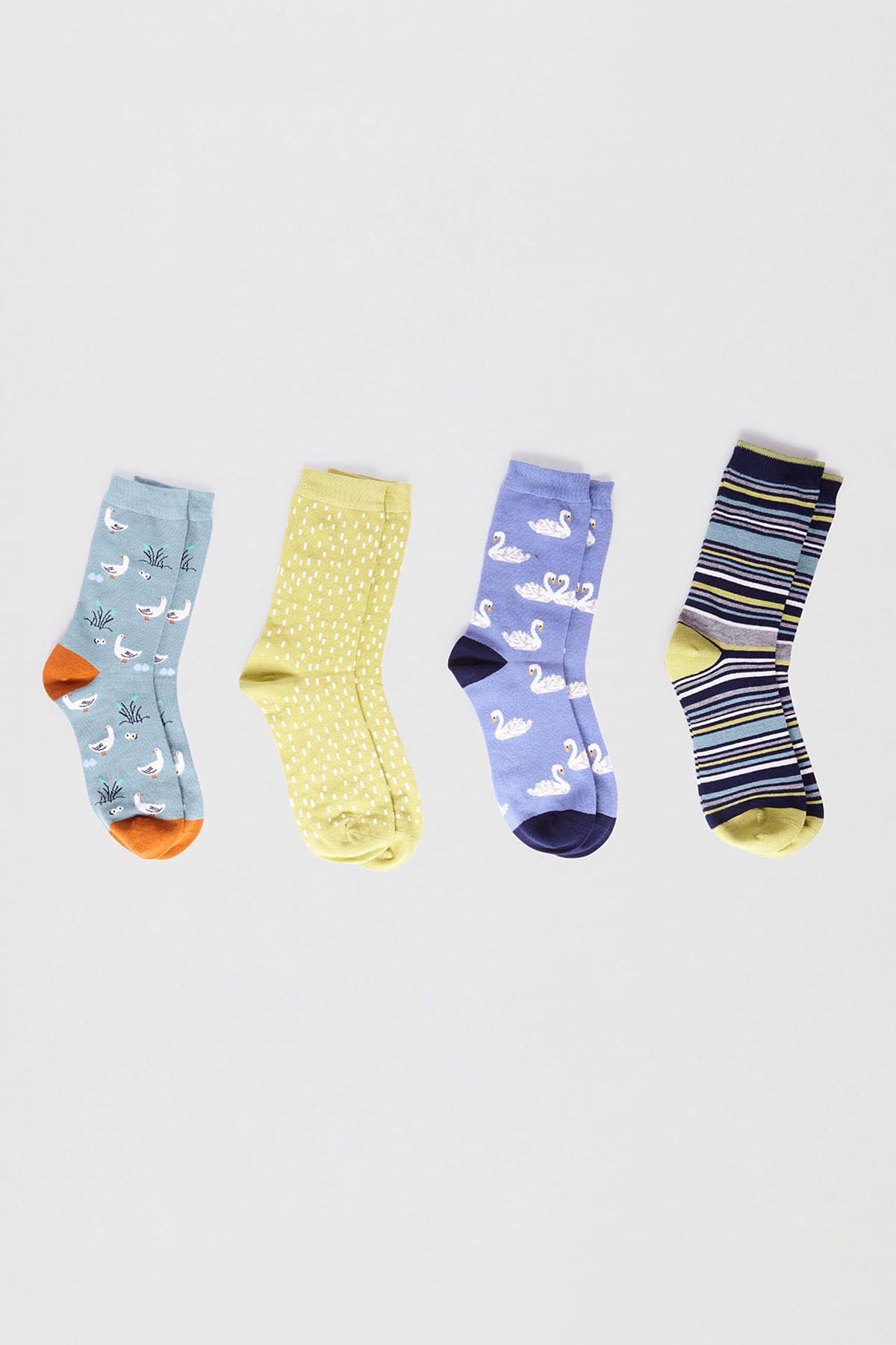 Thought Daniela Bamboo Duck 4 Sock Gift Box In Multi