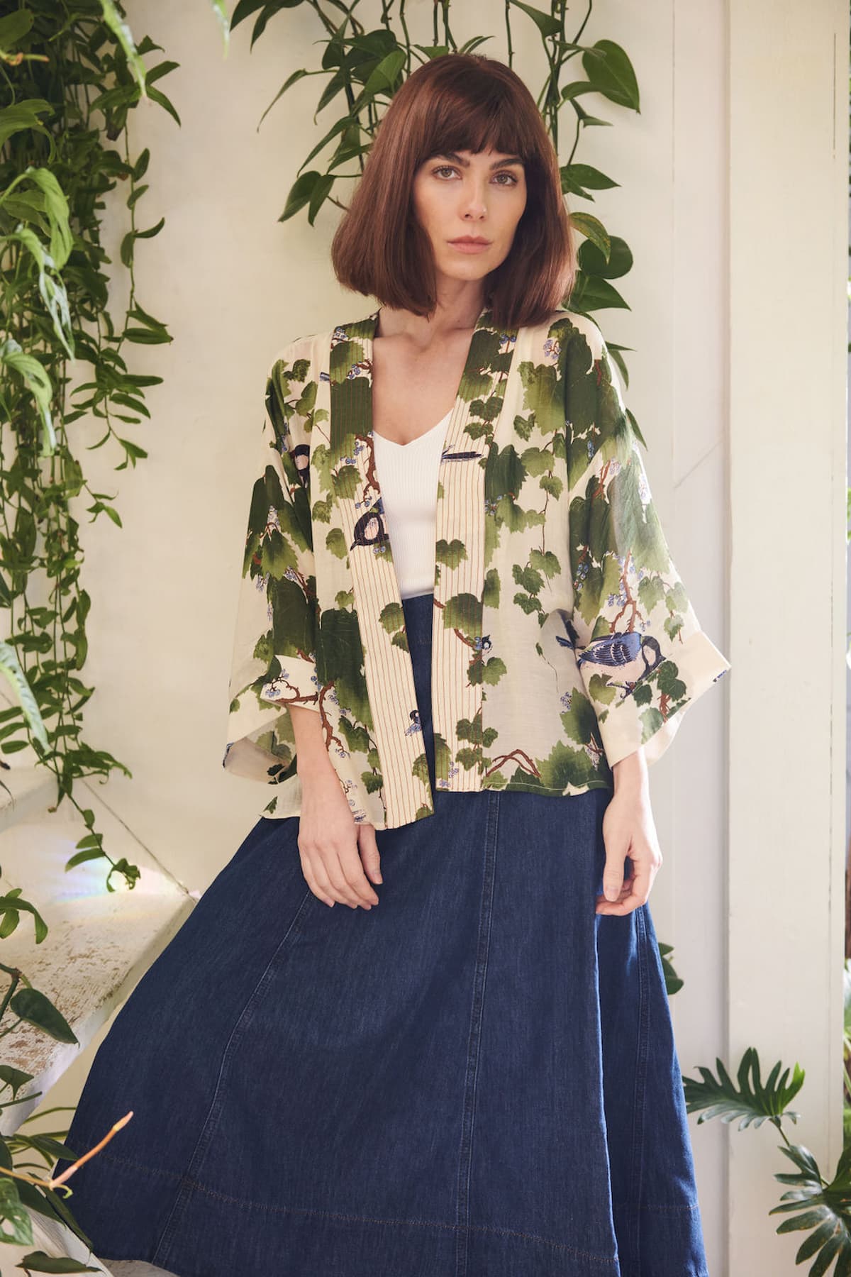 One Hundred Stars Acer Green Kimono