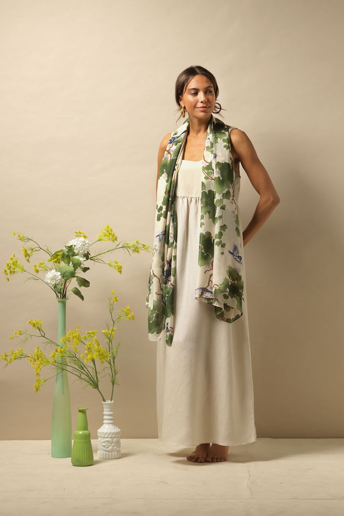 One Hundred Stars Acer Green Scarf