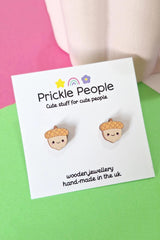 Prickle People Acorn Wooden Stud Earrings