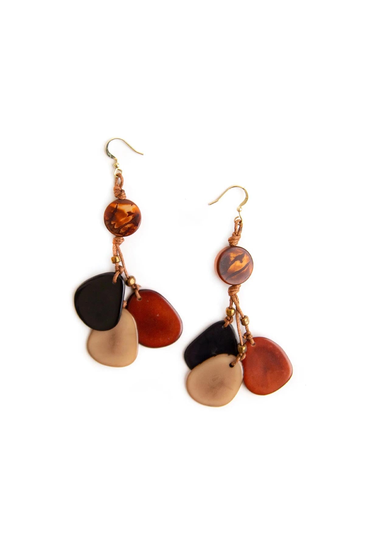 Tagua By Soraya Cedeño Allison Organic Tagua Earrings In Black