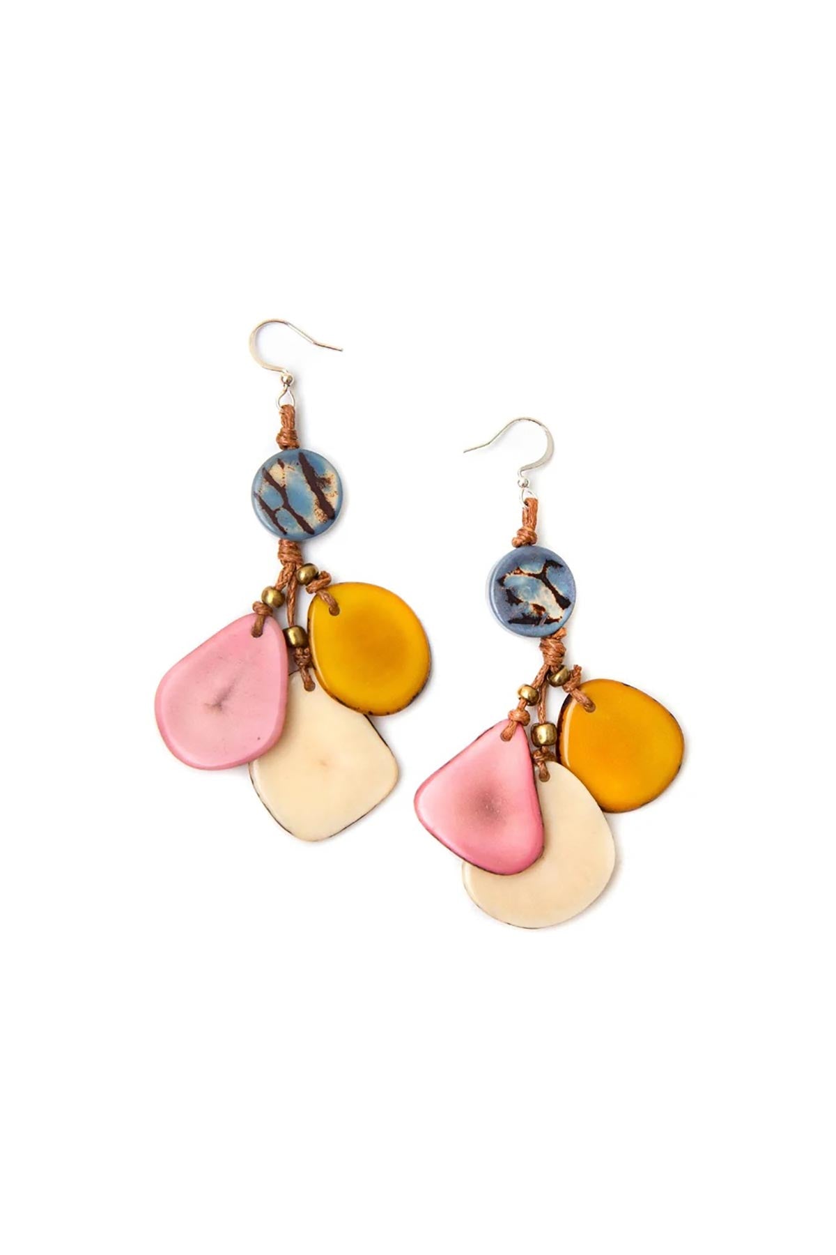 Tagua By Soraya Cedeño Allison Organic Tagua Earrings In Pastel