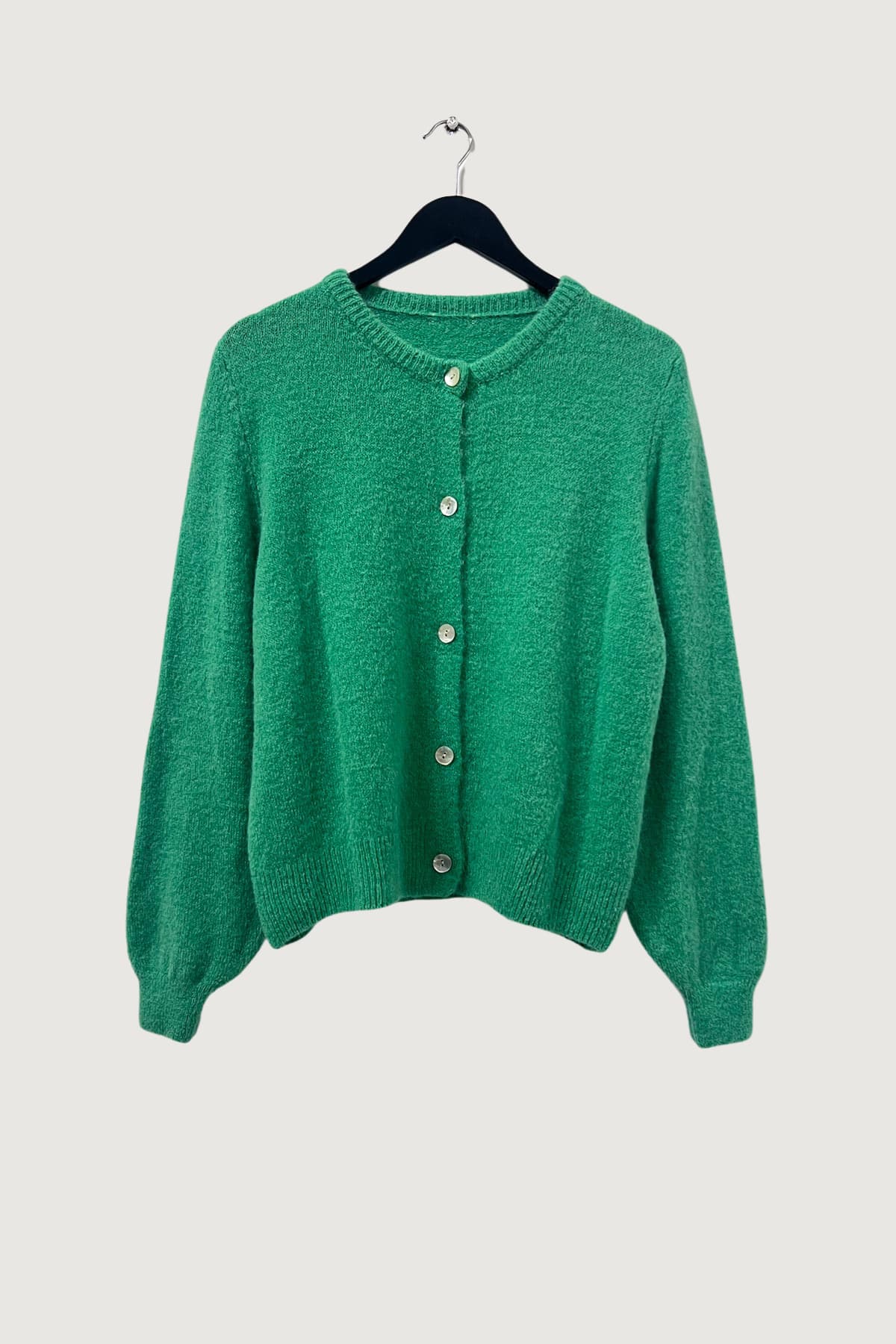 Mia Strada London Alpaca Wool Blend Cardigan In Green