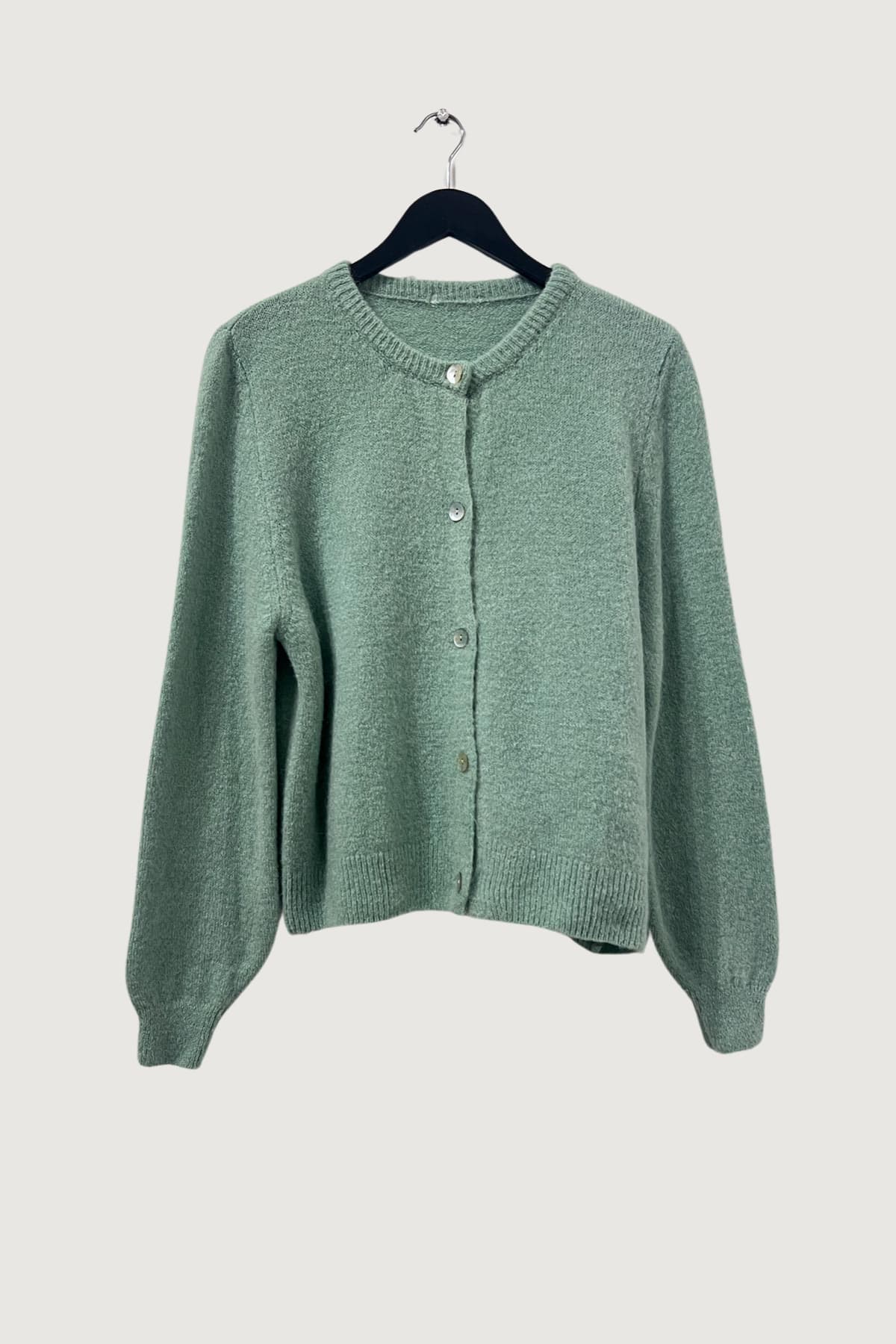 Mia Strada London Alpaca Wool Blend Cardigan In Mint