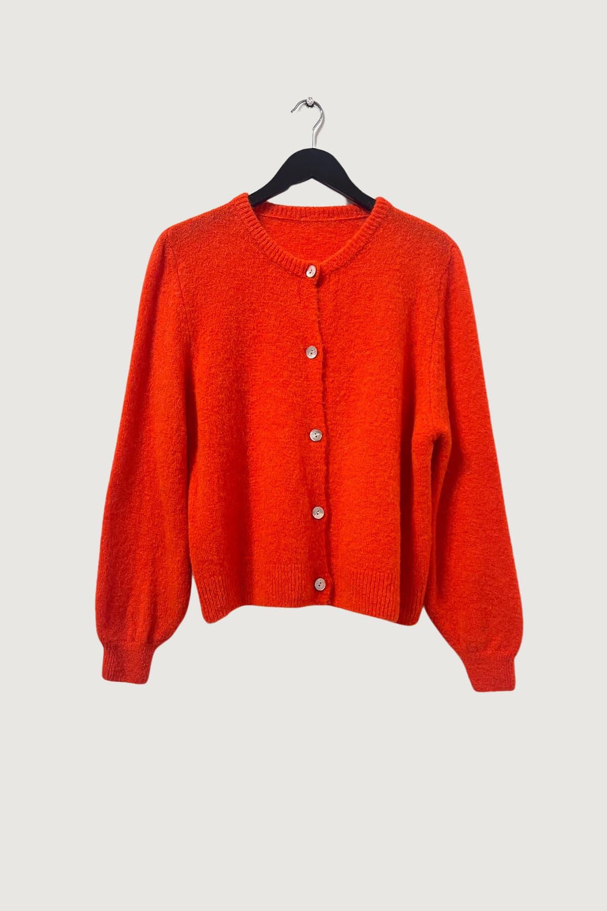 Mia Strada London Alpaca Wool Blend Cardigan In Orange