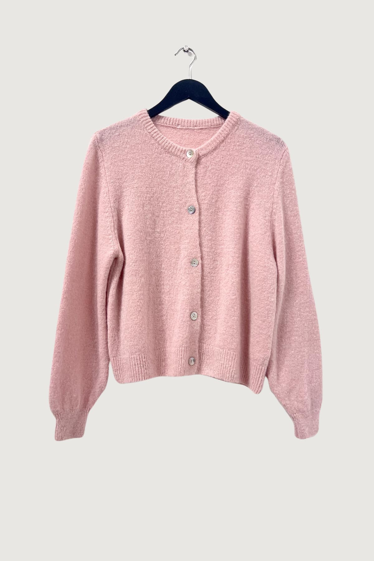 Mia Strada London Alpaca Wool Blend Cardigan In Pink