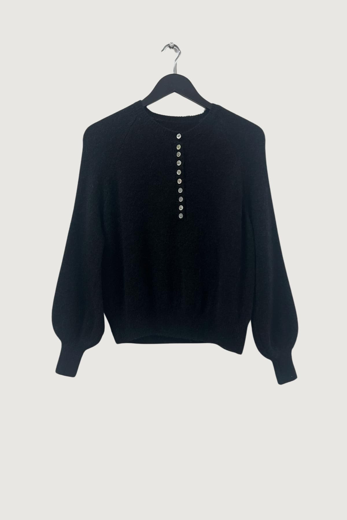 Mia Strada London Alpaca Wool Blend Top In Black