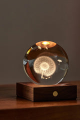 Gingko Design Amber Crystal Light Dandelion