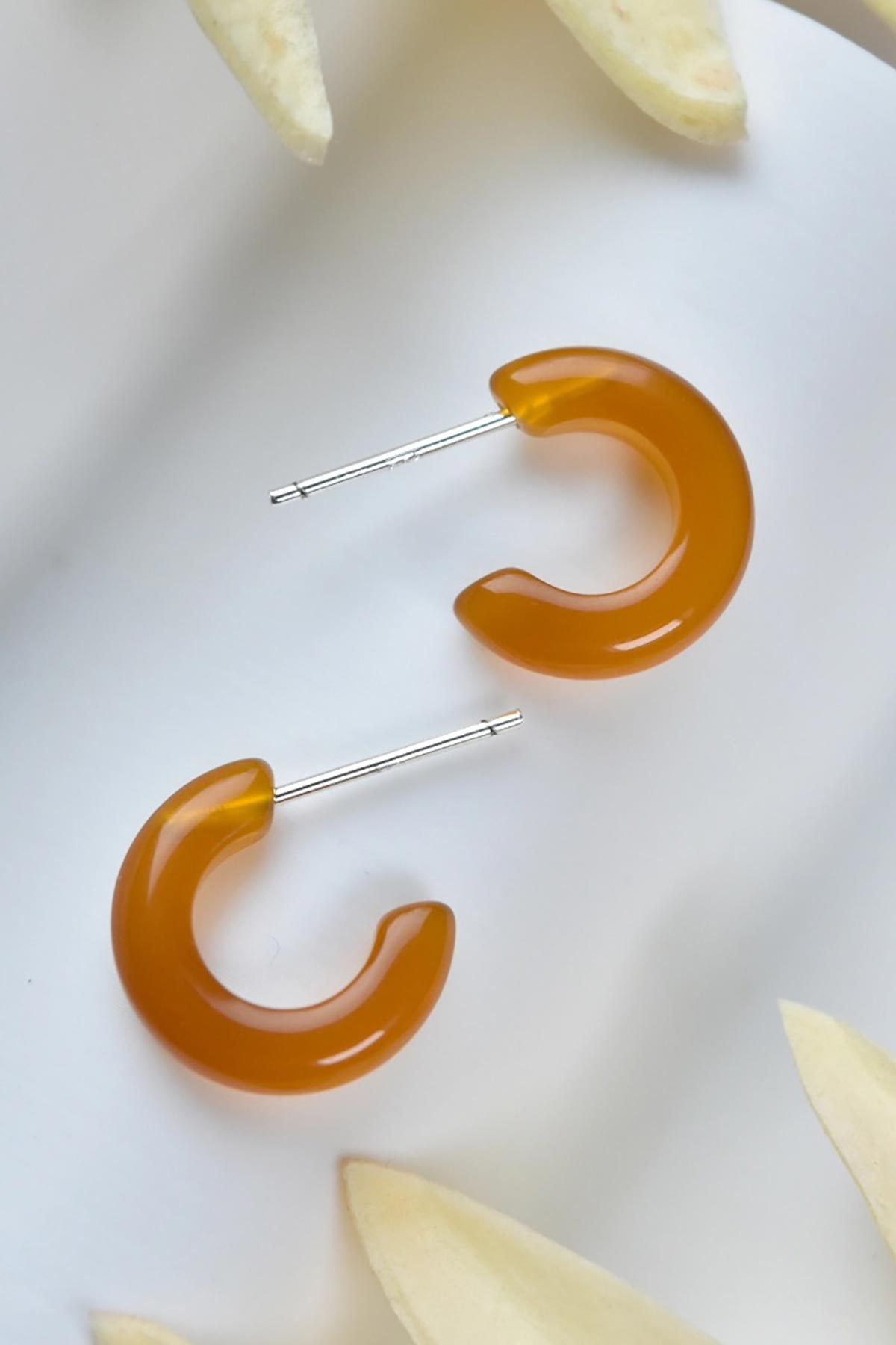 Fenna And Fei Amber Huggie Mini Hoop Earrings