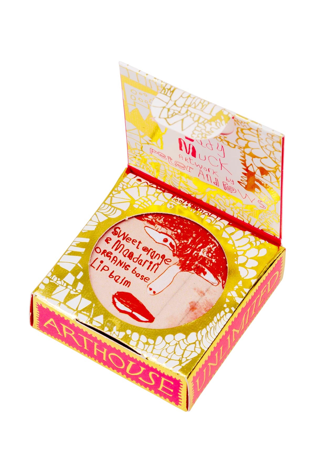 Arthouse Unlimited Lady Muck Design Lip Balm | Sweet Orange + Mandarin