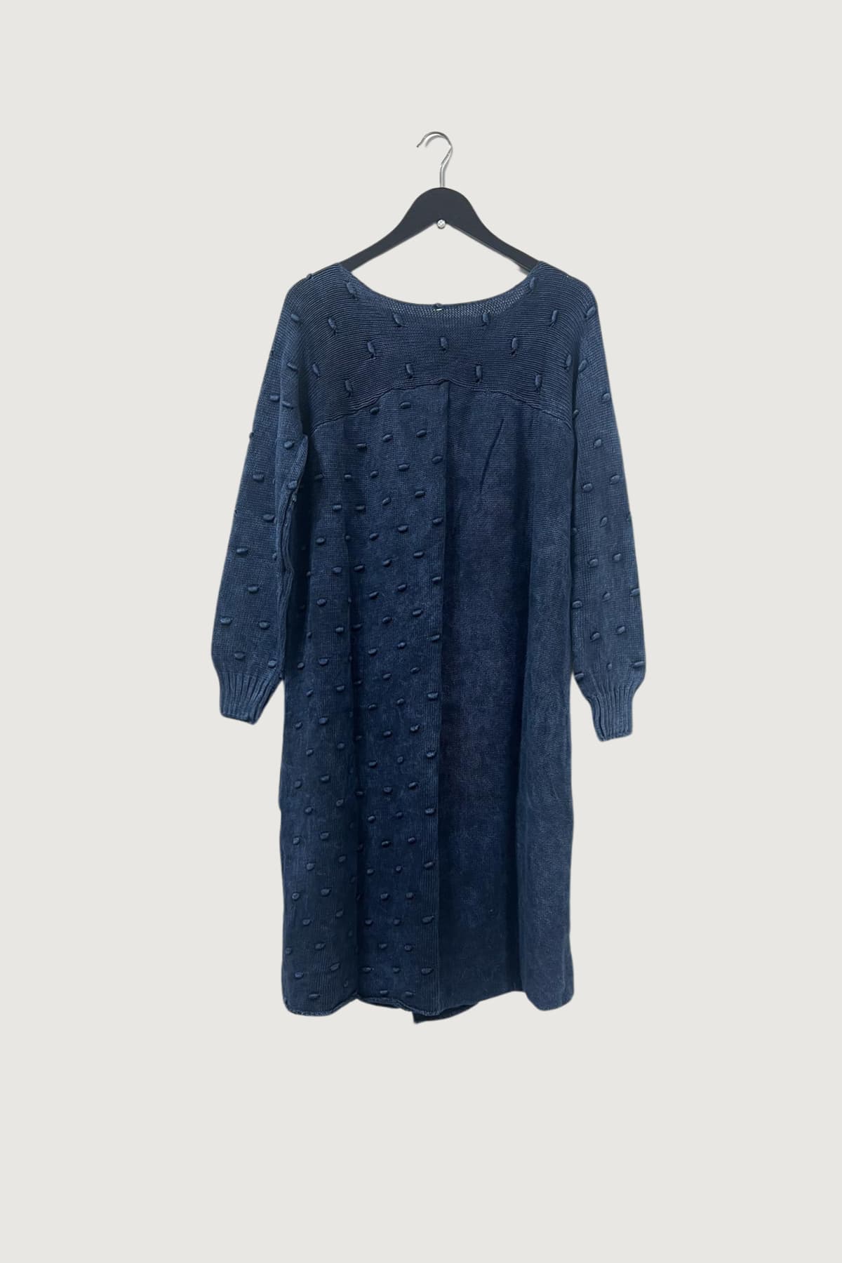 Mia Strada London Asymmetric Cotton Knitted Tunic In Blue