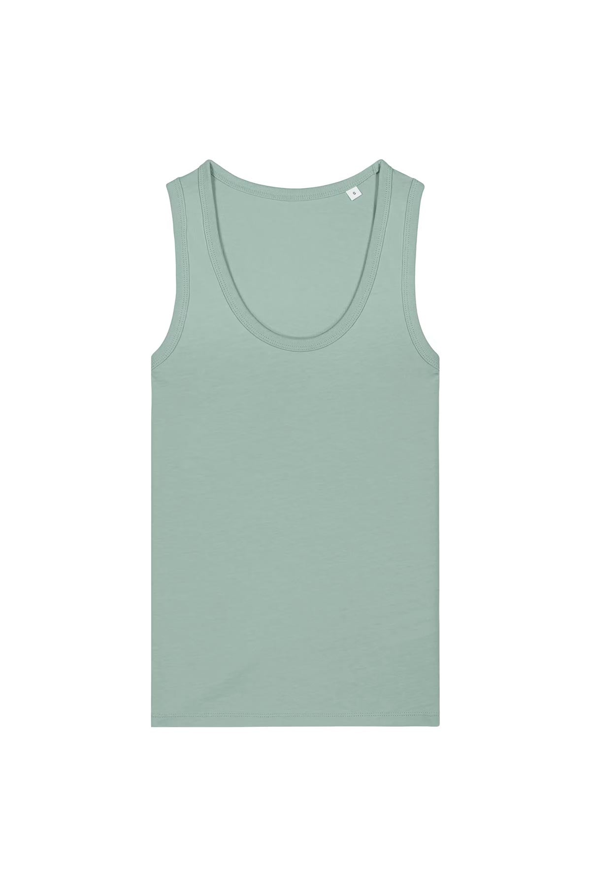 Mia Strada London Ava Organic Fitted Tank Top In Aloe