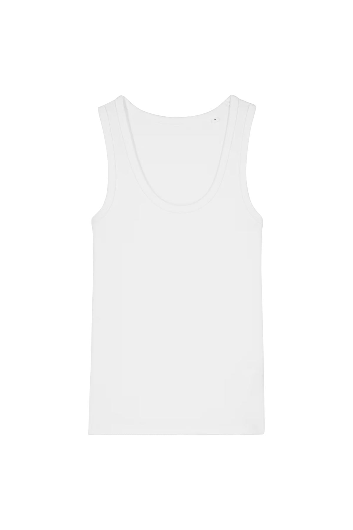 Mia Strada London Ava Organic Fitted Tank Top In White