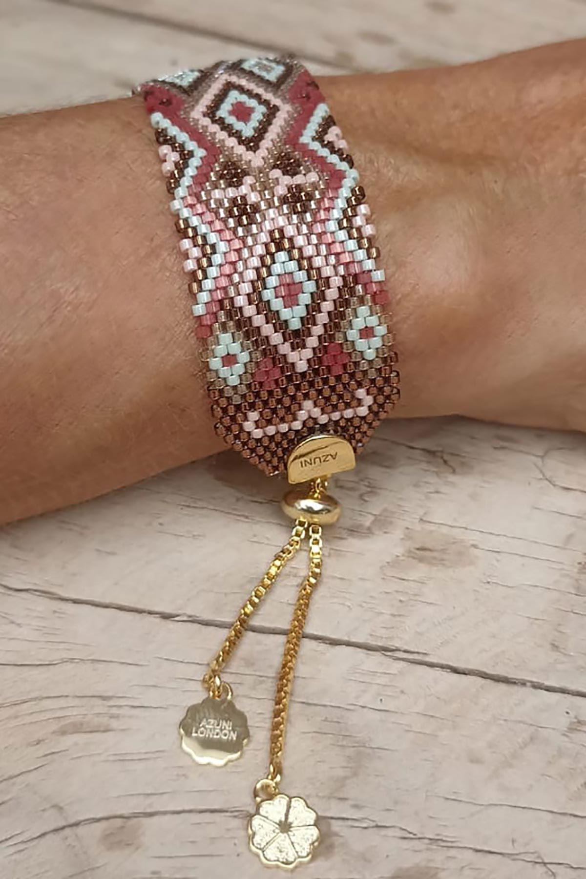 Azuni London Tiva Woven Bracelet Orchid