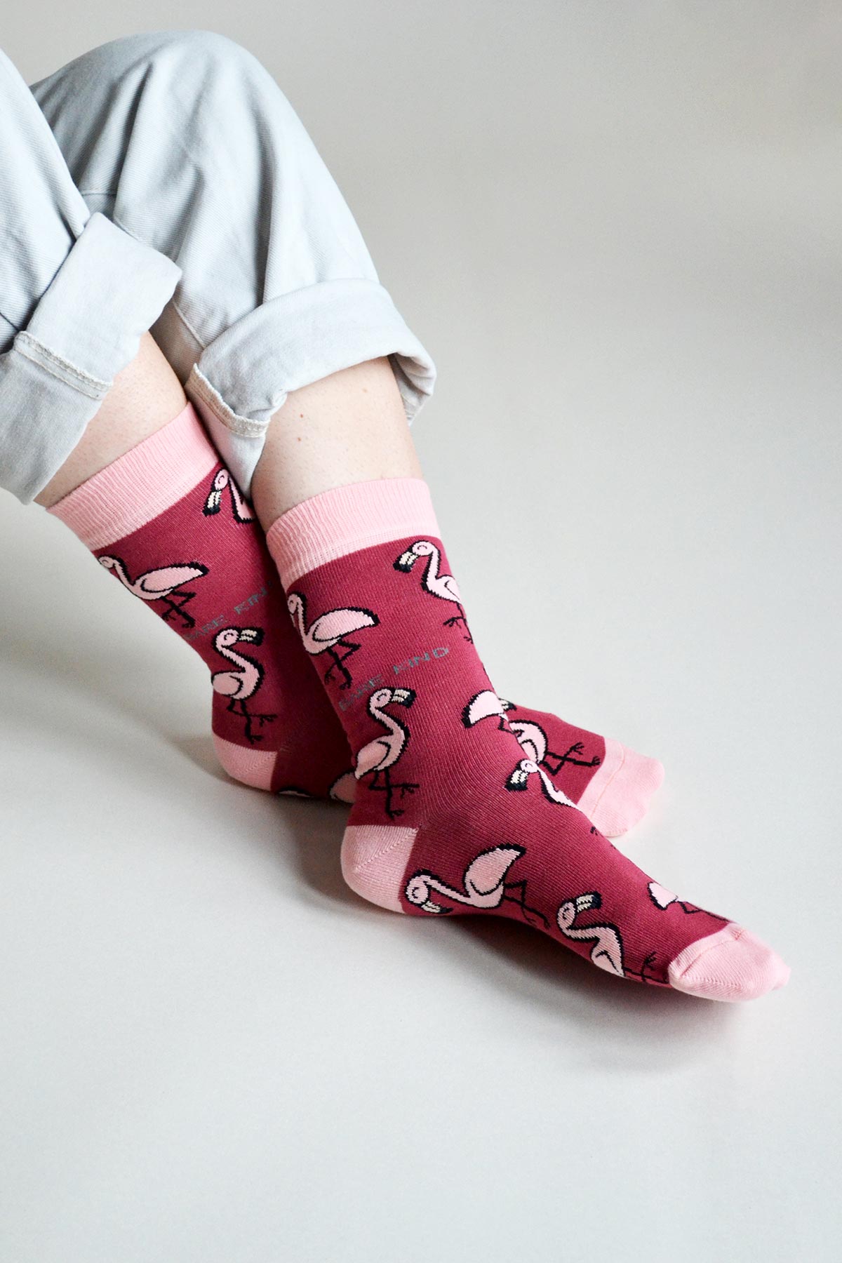 Bare Kind Save The Flamingos Bamboo Socks