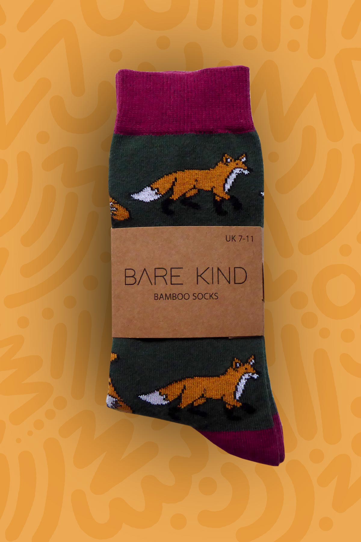 Bare Kind Save The Foxes Bamboo Socks