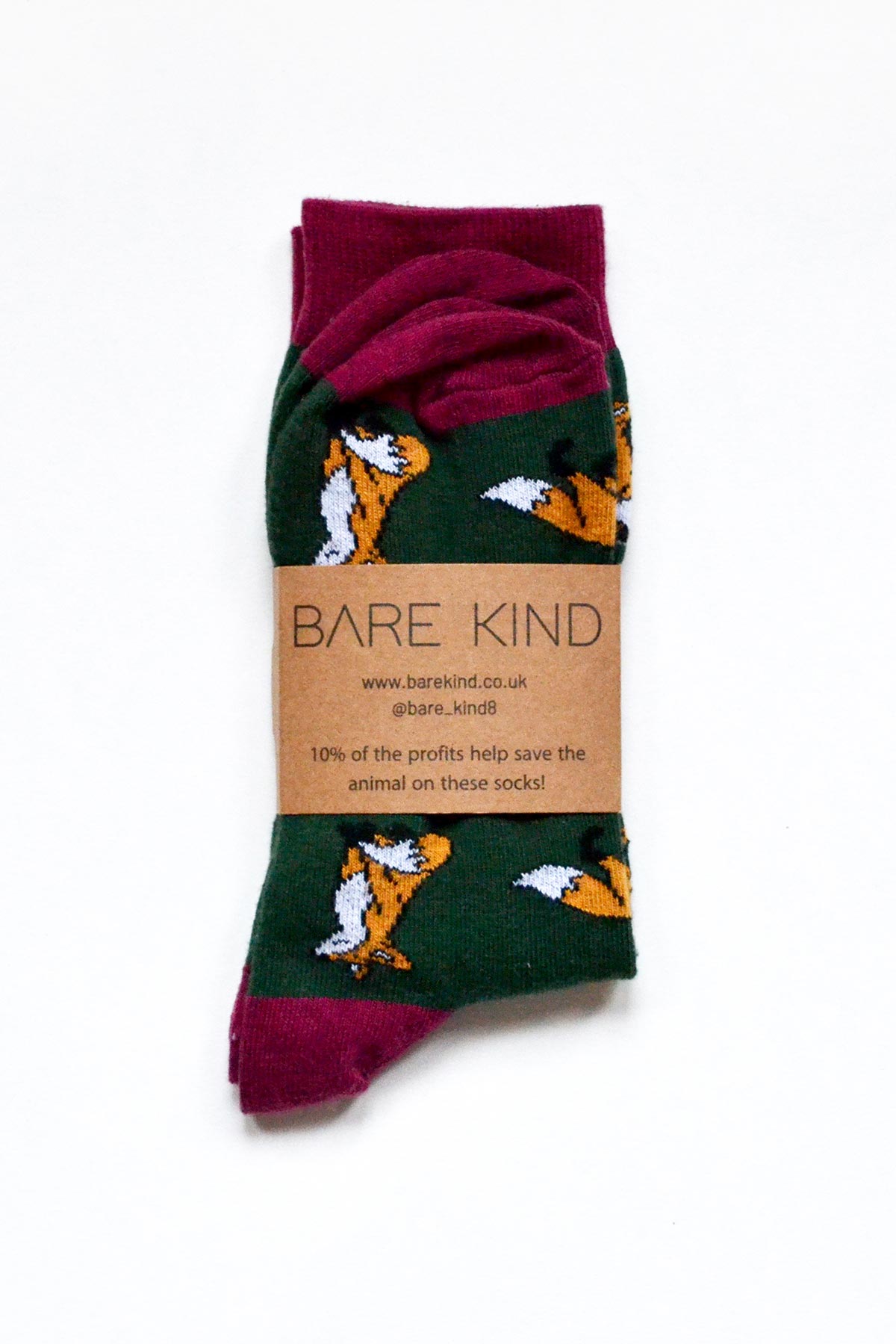 Bare Kind Save The Foxes Bamboo Socks