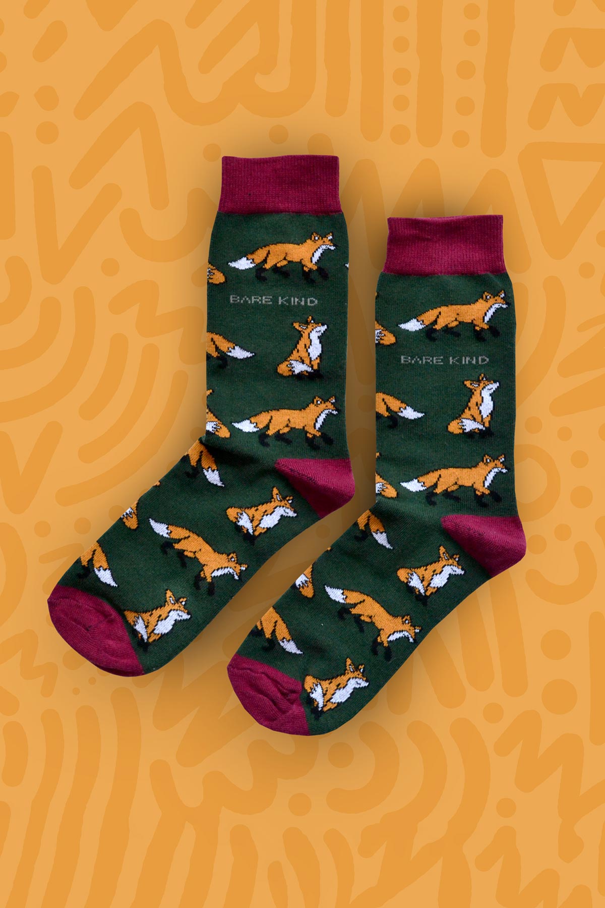 Bare Kind Save The Foxes Bamboo Socks