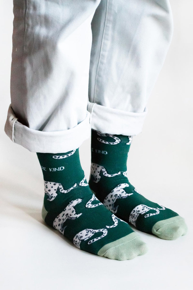 Bare Kind Save The Snow Leopards Bamboo Socks