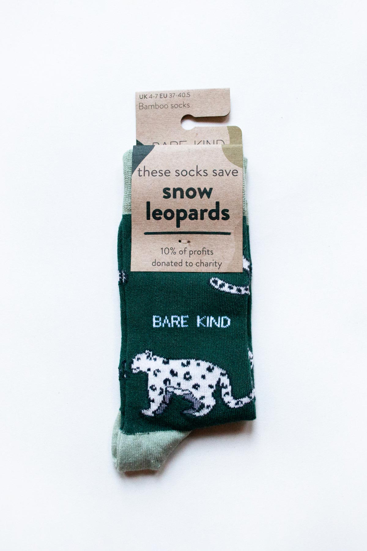 Bare Kind Save The Snow Leopards Bamboo Socks