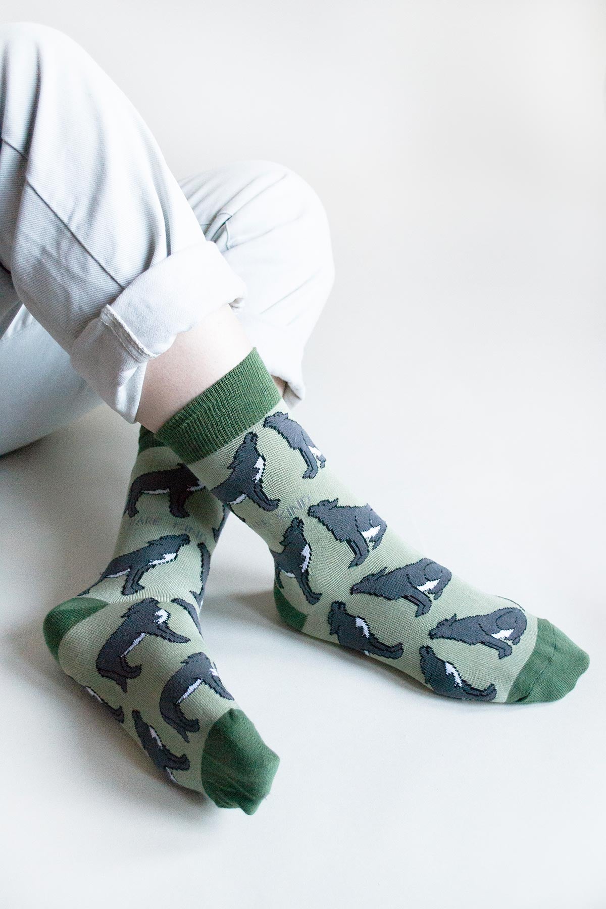 Bare Kind Save The Wolves Bamboo Socks