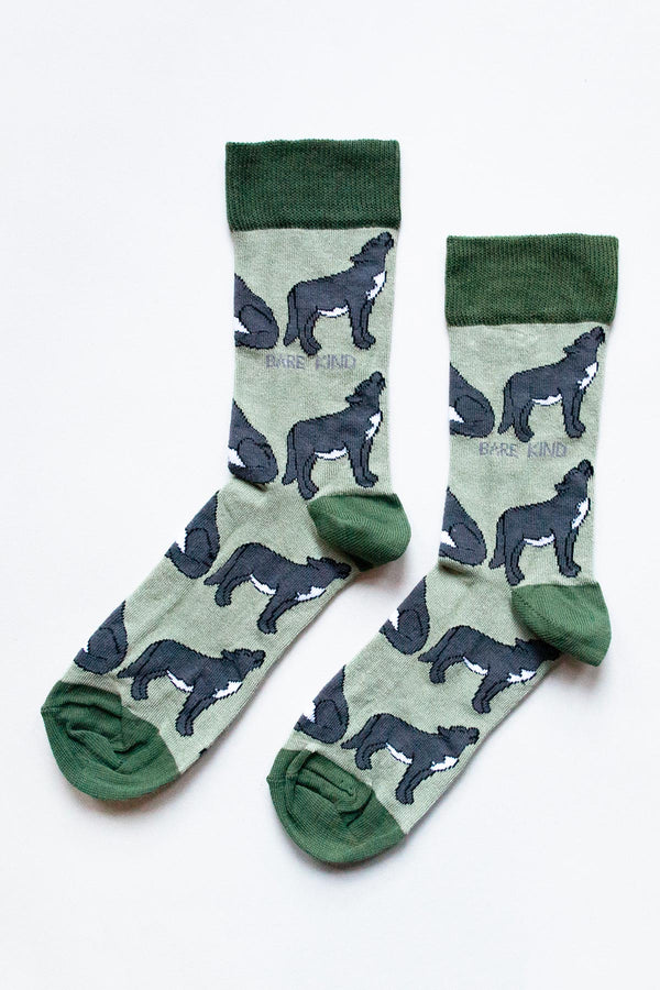 Bare Kind Save The Wolves Bamboo Socks