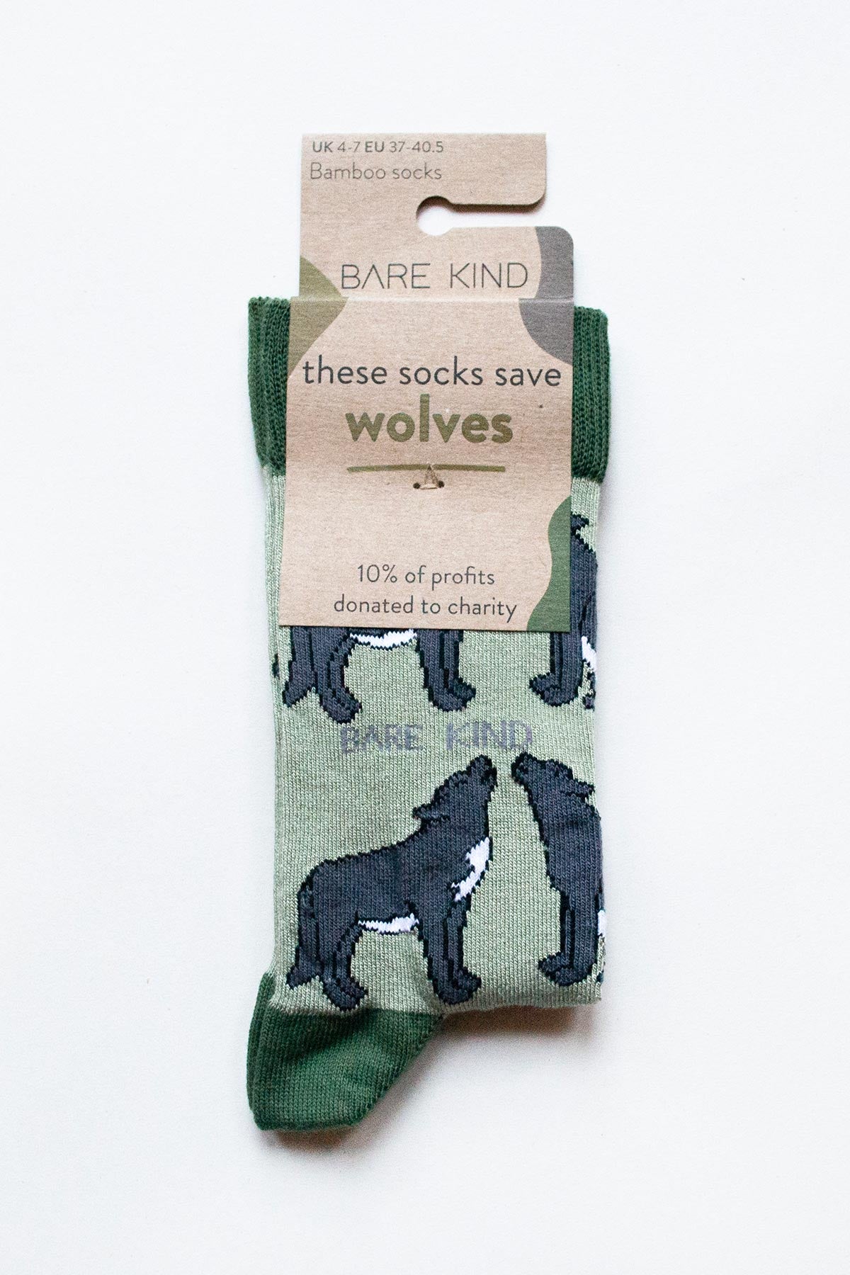 Bare Kind Save The Wolves Bamboo Socks