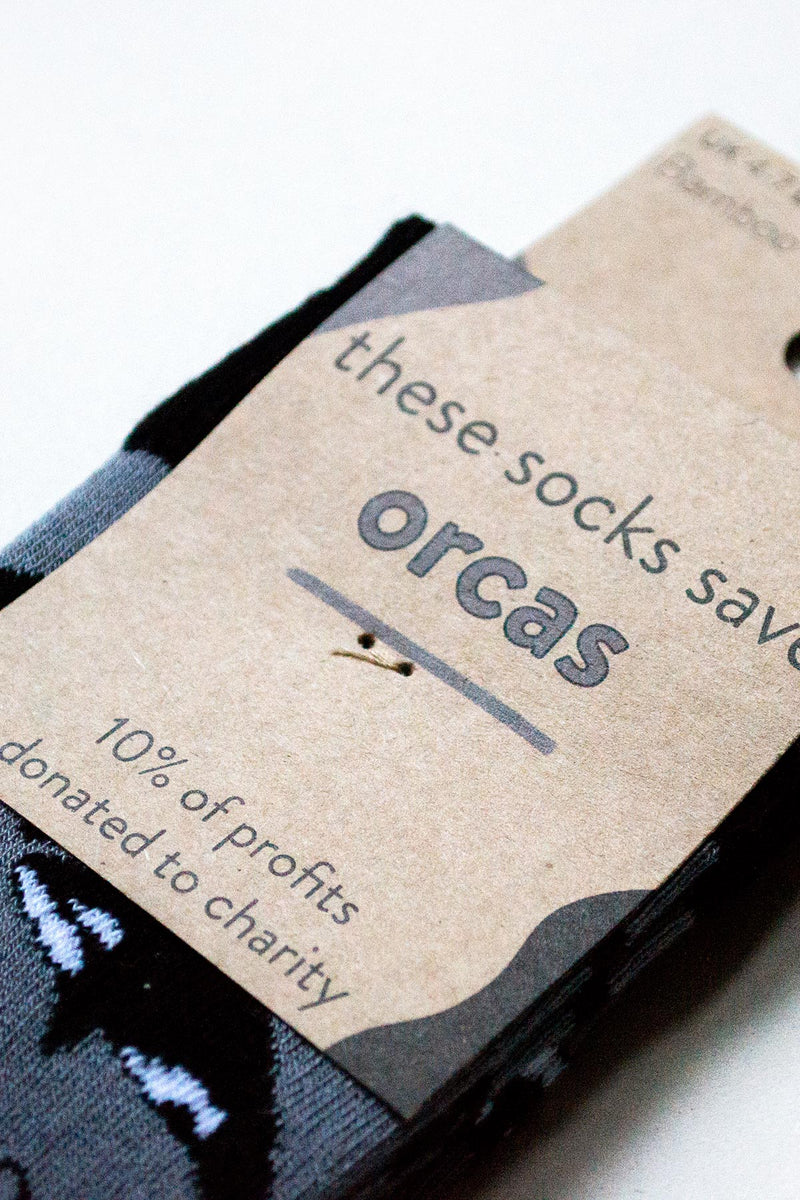 Bare Kind Save the Orcas Bamboo Socks