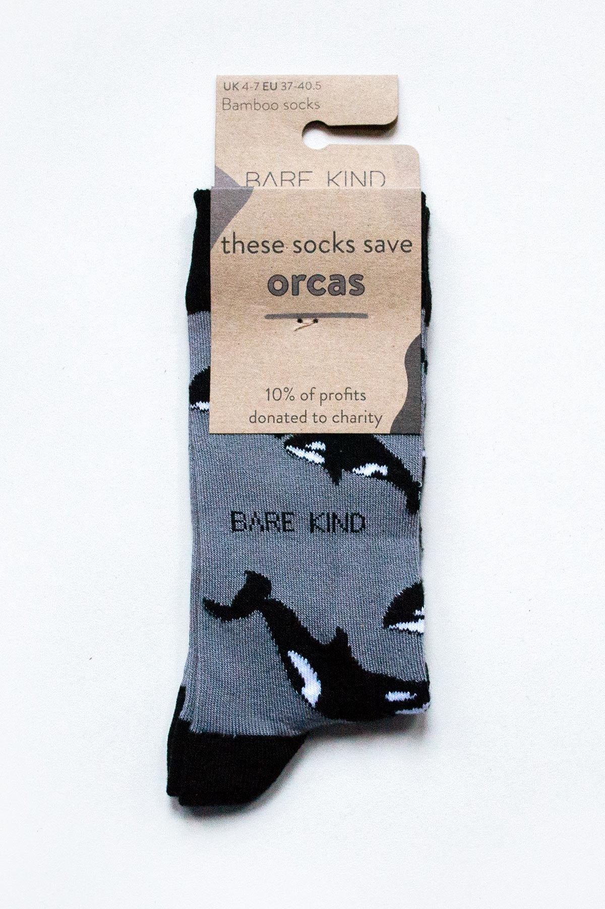 Bare Kind Save the Orcas Bamboo Socks