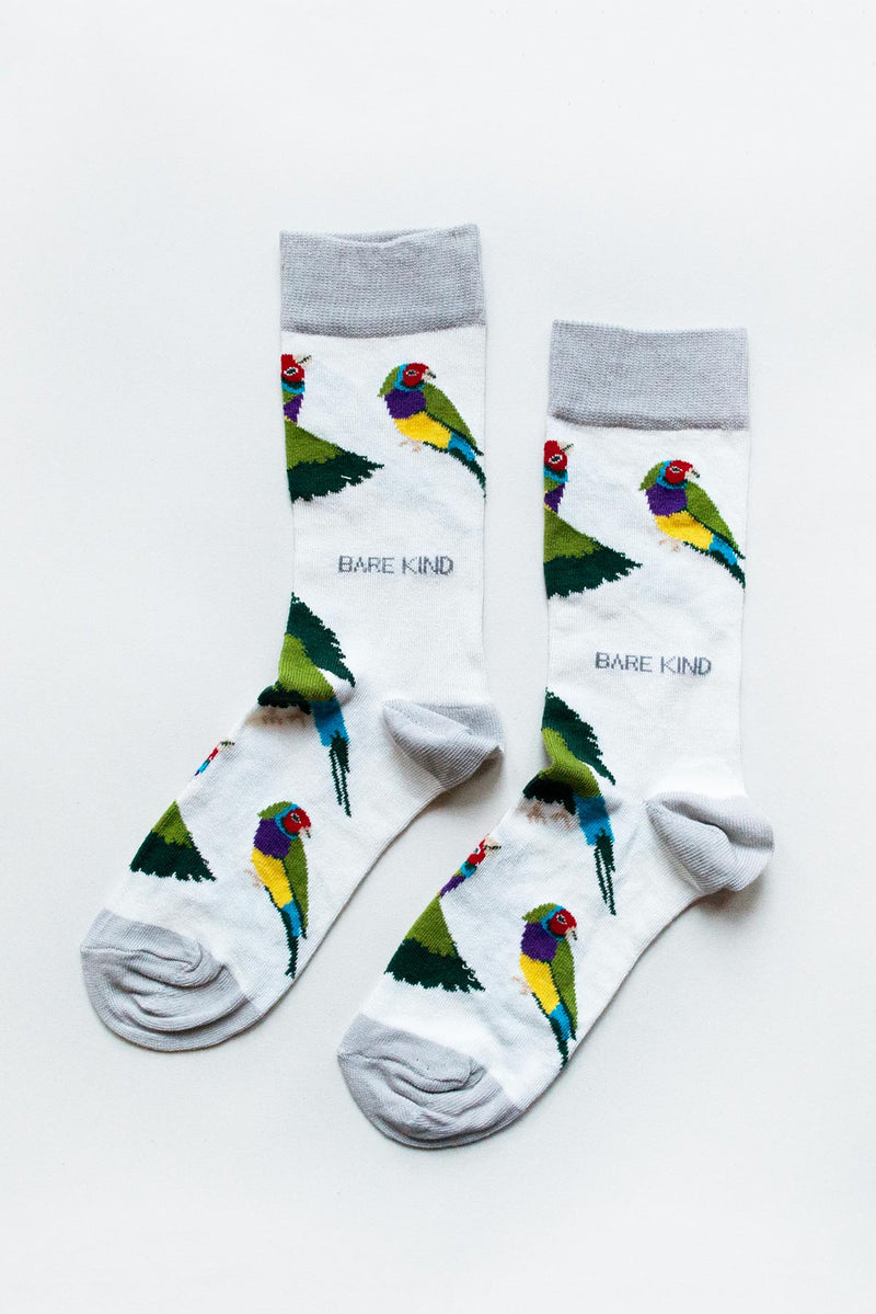 Bare Kind Save the Gouldian Finches Bamboo Socks