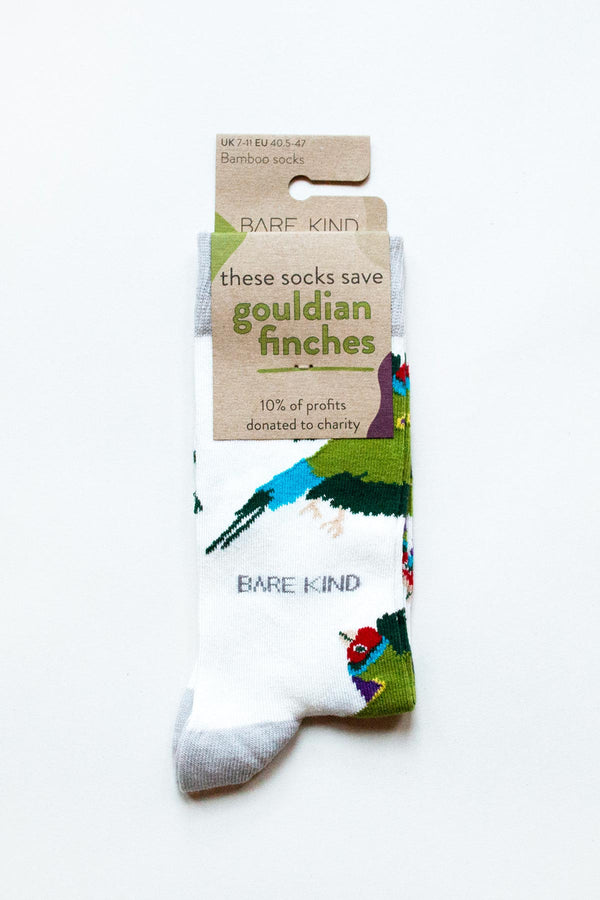 Bare Kind Save the Gouldian Finches Bamboo Socks