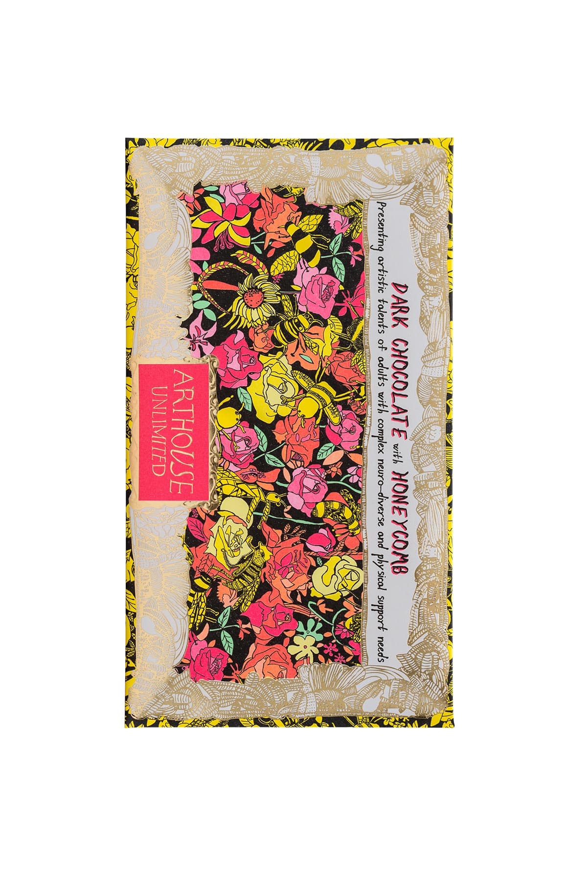 Arthouse Unlimited Bee Free Dark Chocolate Bar With Honeycomb