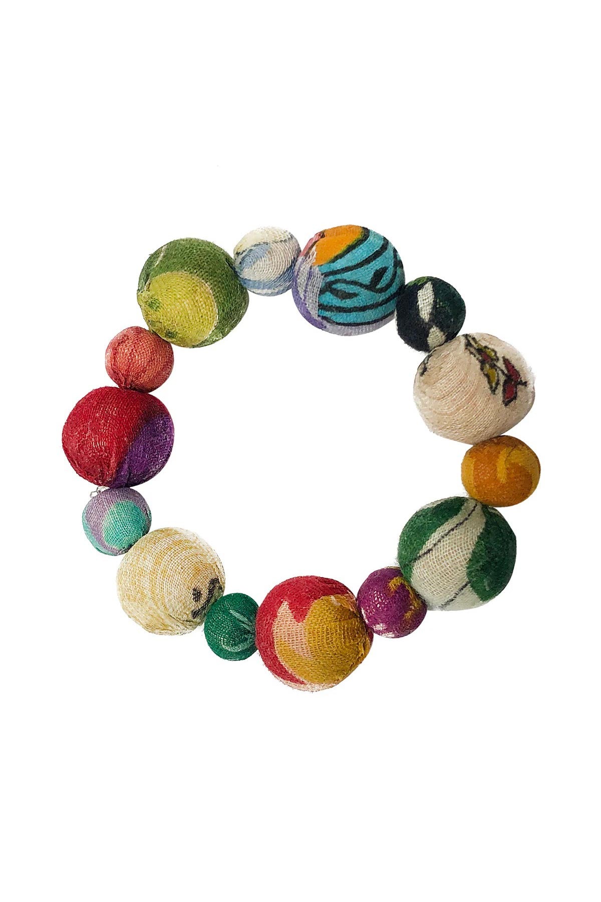 World Finds Betty Bauble Kantha Bracelet