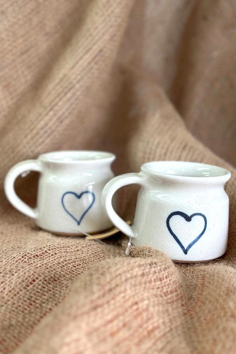 The India Shop Blue Heart Ceramic Mug