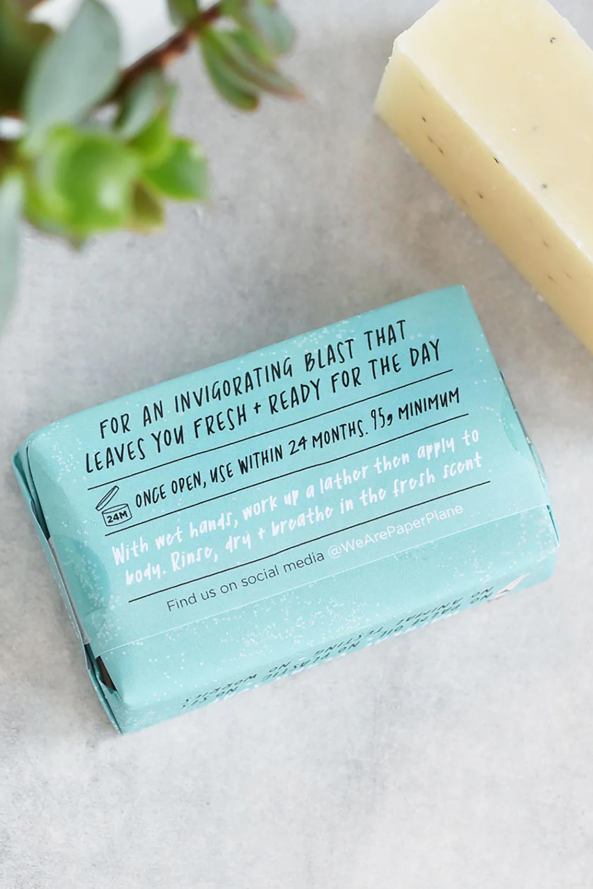 Paper Plane Boost Bar 100% Natural Vegan Soap