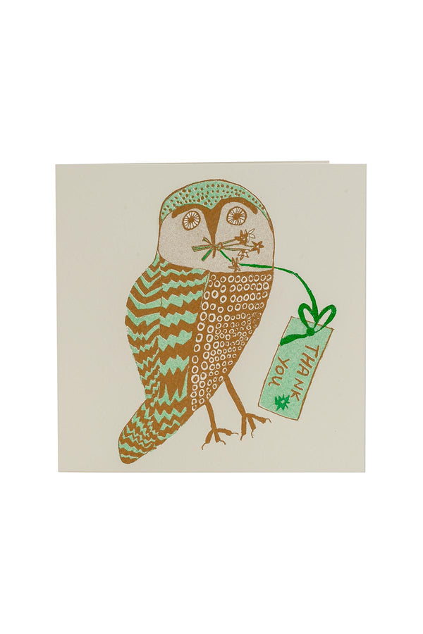 Arthouse Unlimited Thank You Owl Card