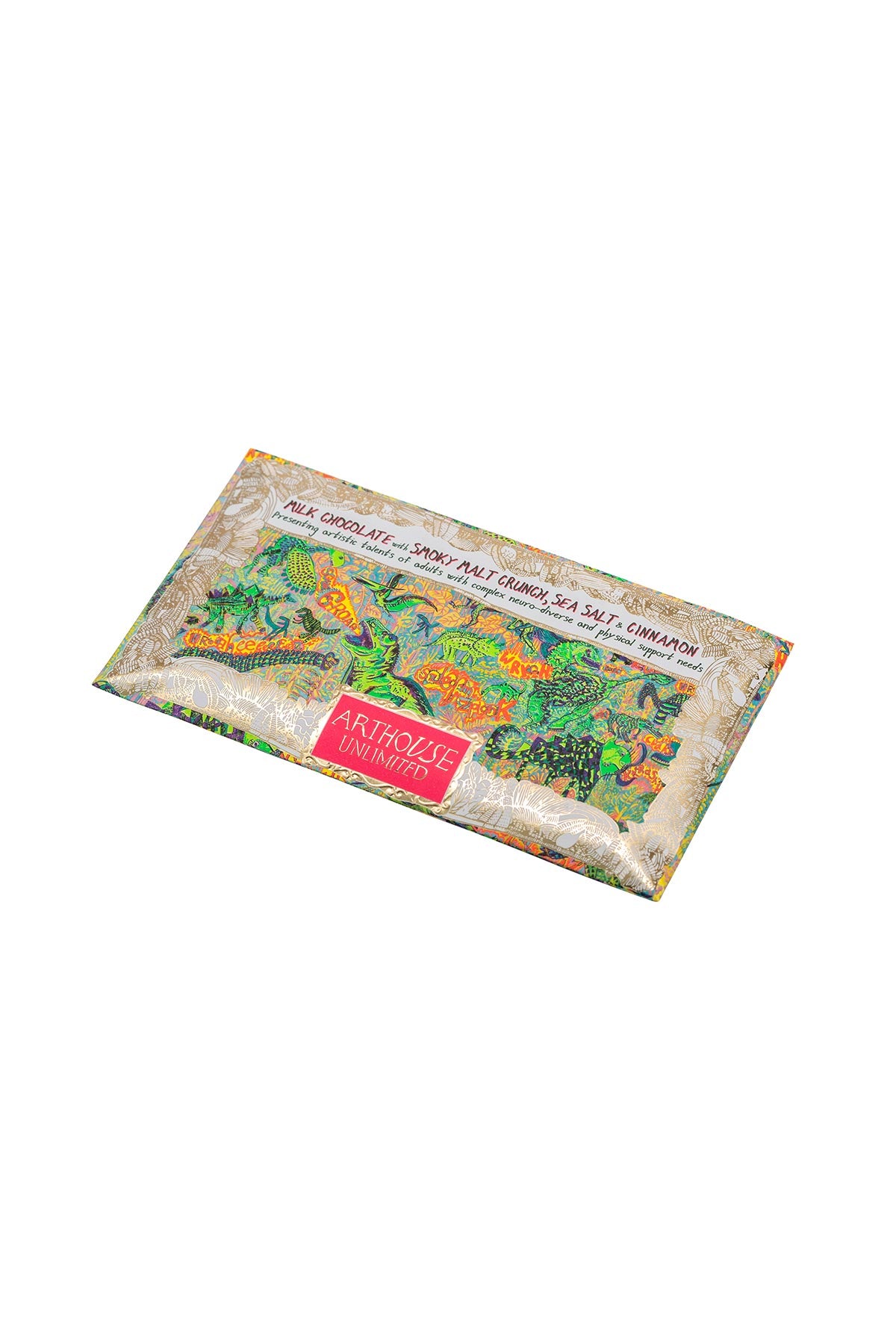 Arthouse Unlimited Dinosaurs Milk Chocolate With Smoky Malt Crunch, Sea Salt & Cinnamon