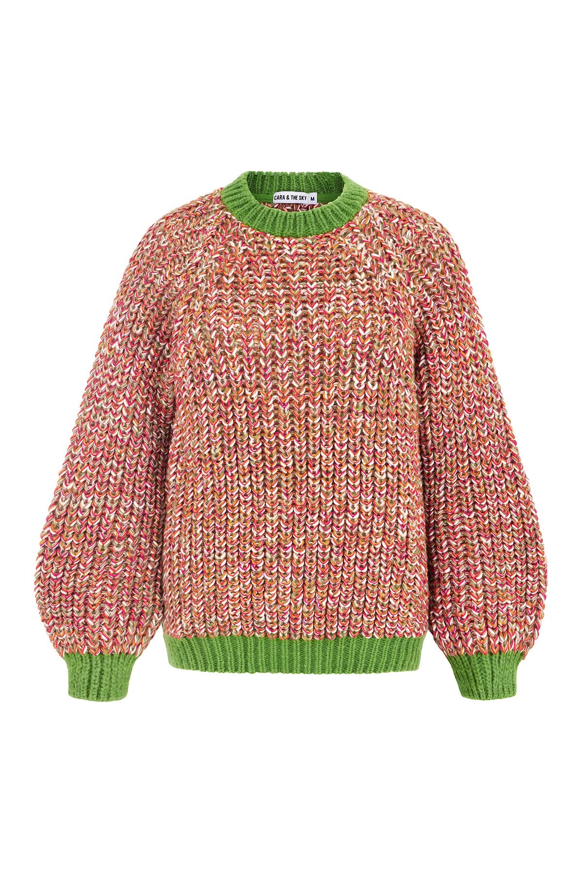 Cara & The Sky Debbie Twist High Neck Jumper In Olive